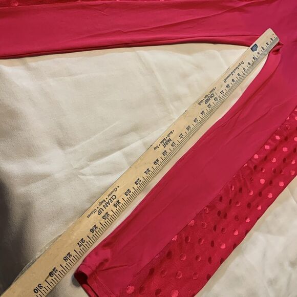 Size XL Bodycon Jumpsuit in hot pink.  Stage or dance outfit.  Sheer sides. - Picture 6 of 10